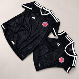 Camiseta Colombia Negra con blanco